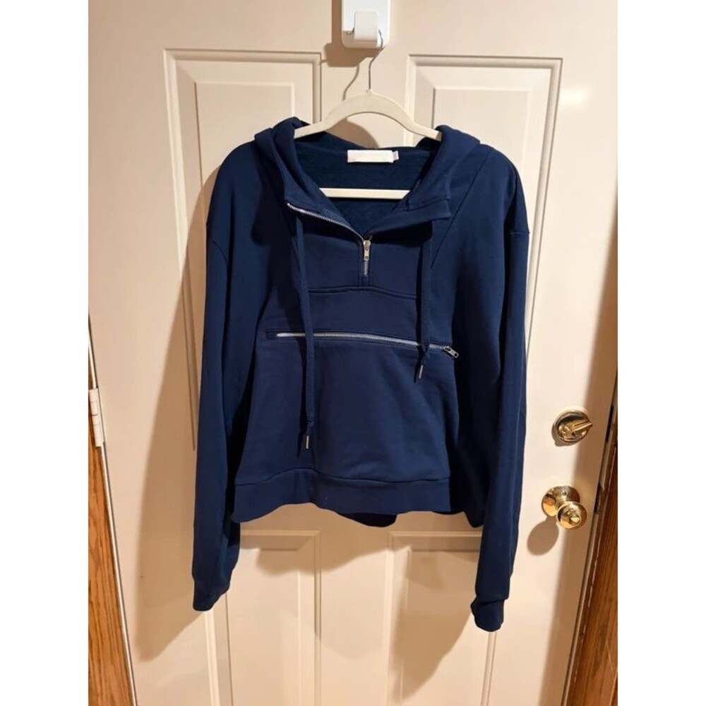 Sugar Poison Navy Quarter Zip hoodie- navy XL like new
